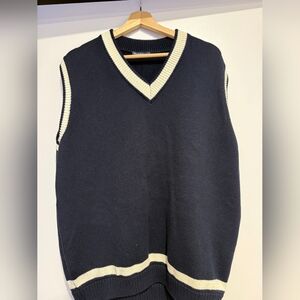 Women's Navy Blue Sweater Vest Brandy Melville